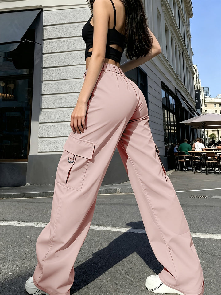 Bonnie | Hoge Taille Wijde Cargo Broek