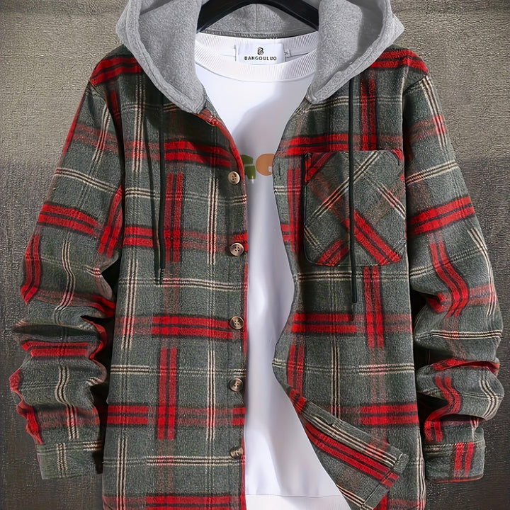 Hollis | Kerst Ruitjes Hoodie Jacket