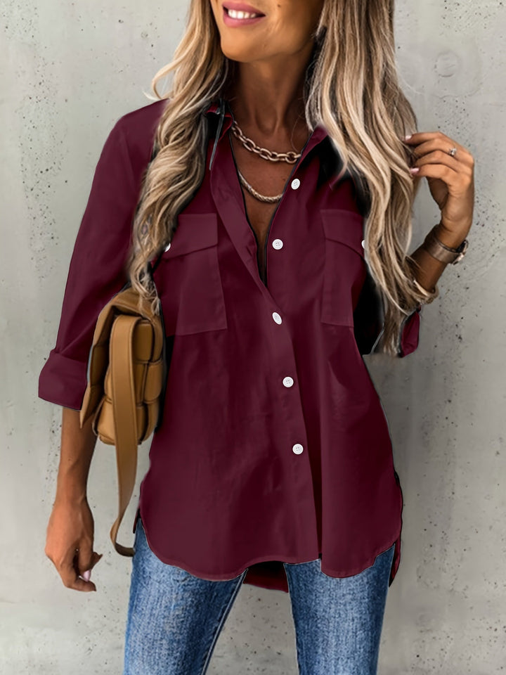 Katherine | Ontspannen Knop-Front Shirt