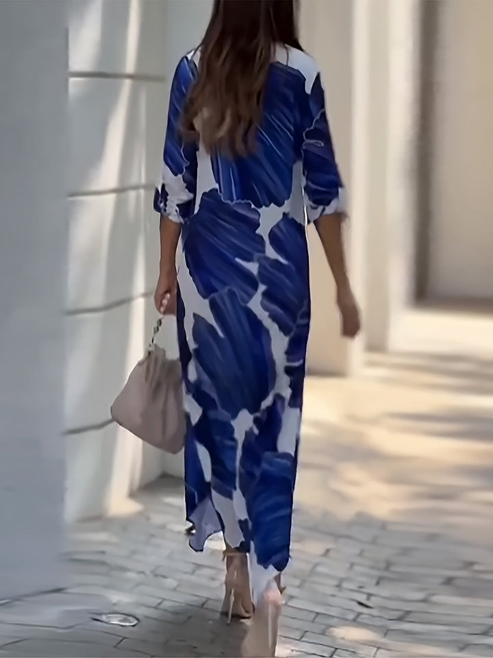 Larissa | Vloeiende Print Maxi Jurk