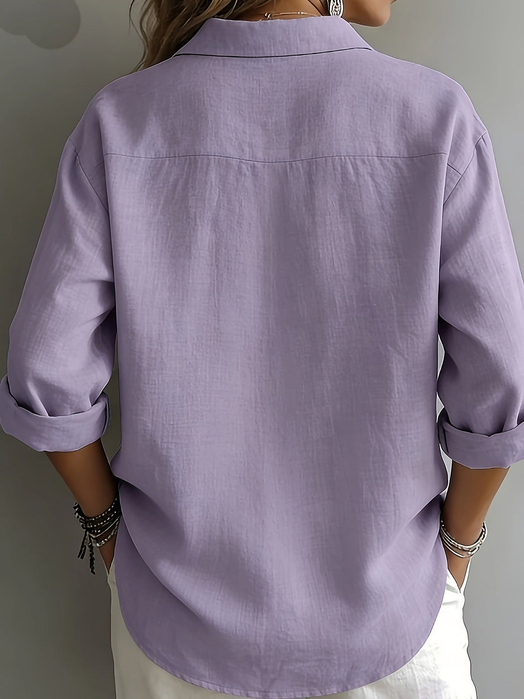 Freya | Ontspannen Blouse met Kraag