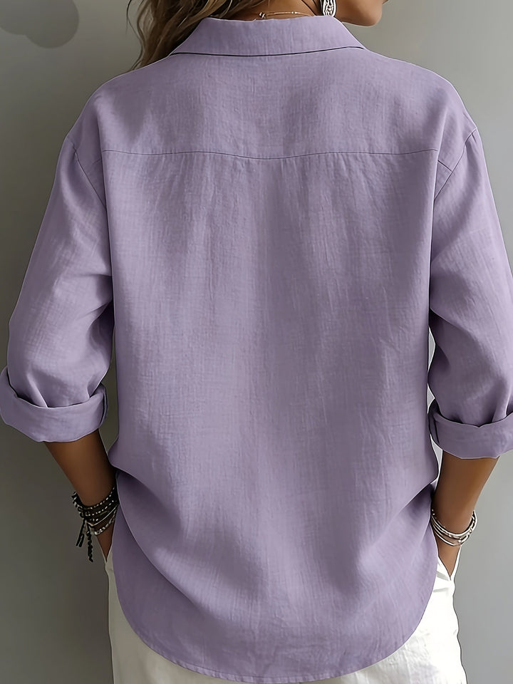 Freya | Ontspannen Blouse met Kraag