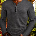 Griffin | Textured Ribbed Henley Shirt