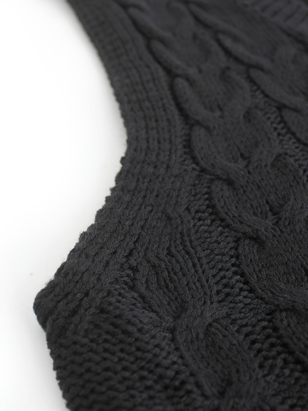 Cora | Gezellige Kabelgebreide V-Hals Sweater Vest