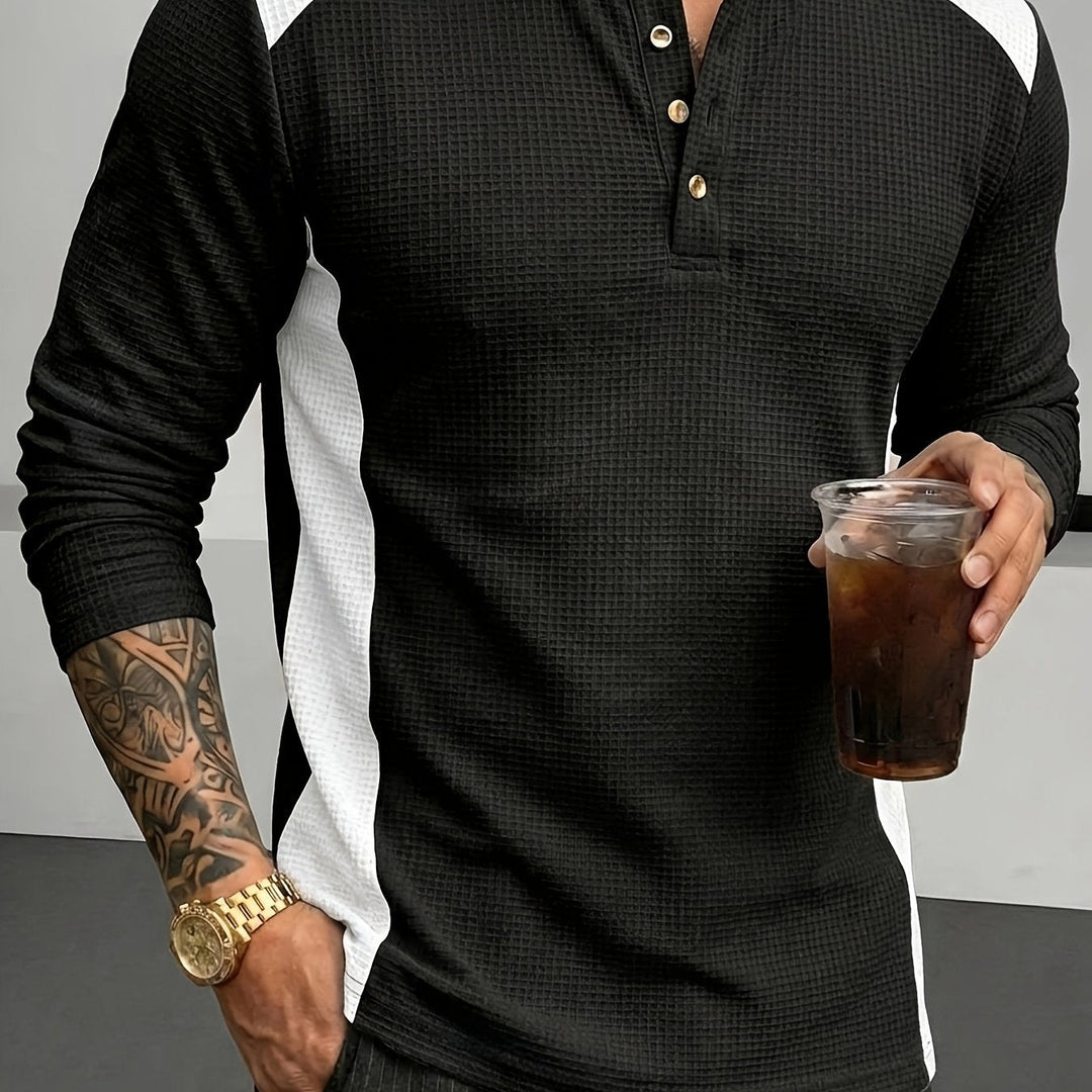 Curtis | Getextureerde Lange Mouwen Henley