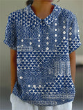 Rosie | Stijlvol Tribal Art Kraag Shirt
