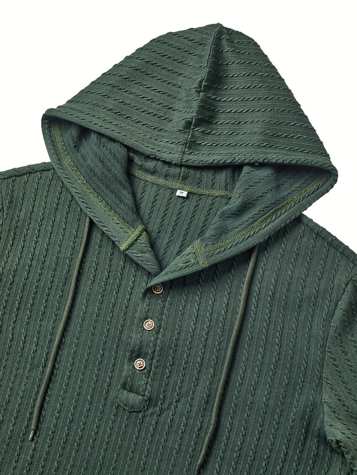 Rowan | Gebreide Henley met Kap