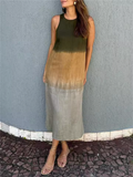 Katie | Mouwloze Zomerjurk met Ronde Hals