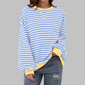 Margaret | Casual Lange Mouwen Gestreepte Sweatshirt