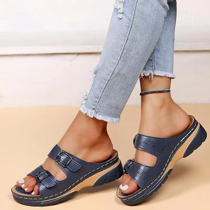 Genevieve | Gevoerde Comfort Sandalen