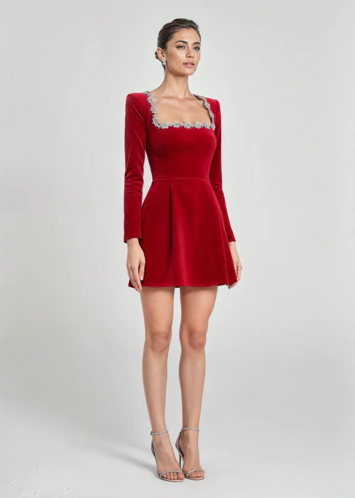 Brielle | Elegante Velvet Mini Jurk