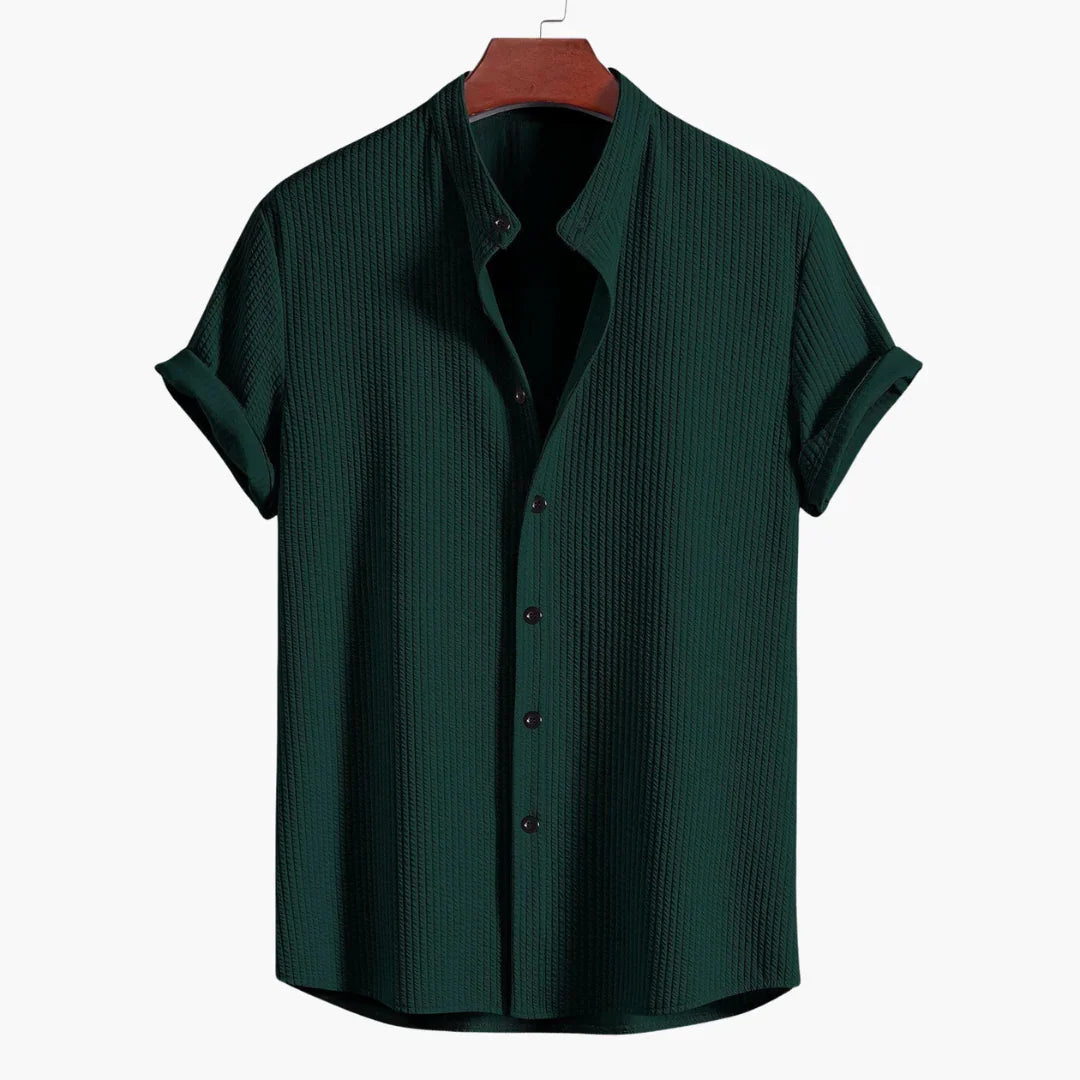 Cyrus | Verfijnde Staande Kraag Shirt