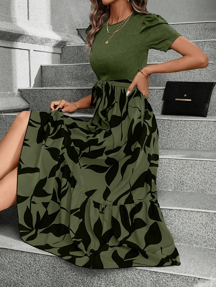 Helena | Geprinte Tiered Maxi Jurk