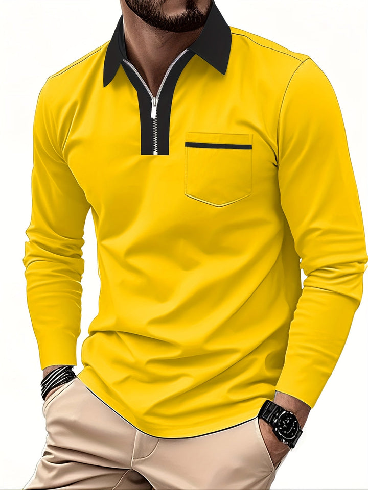 Curtis | Verfijnd Zip-Collar Polo Shirt