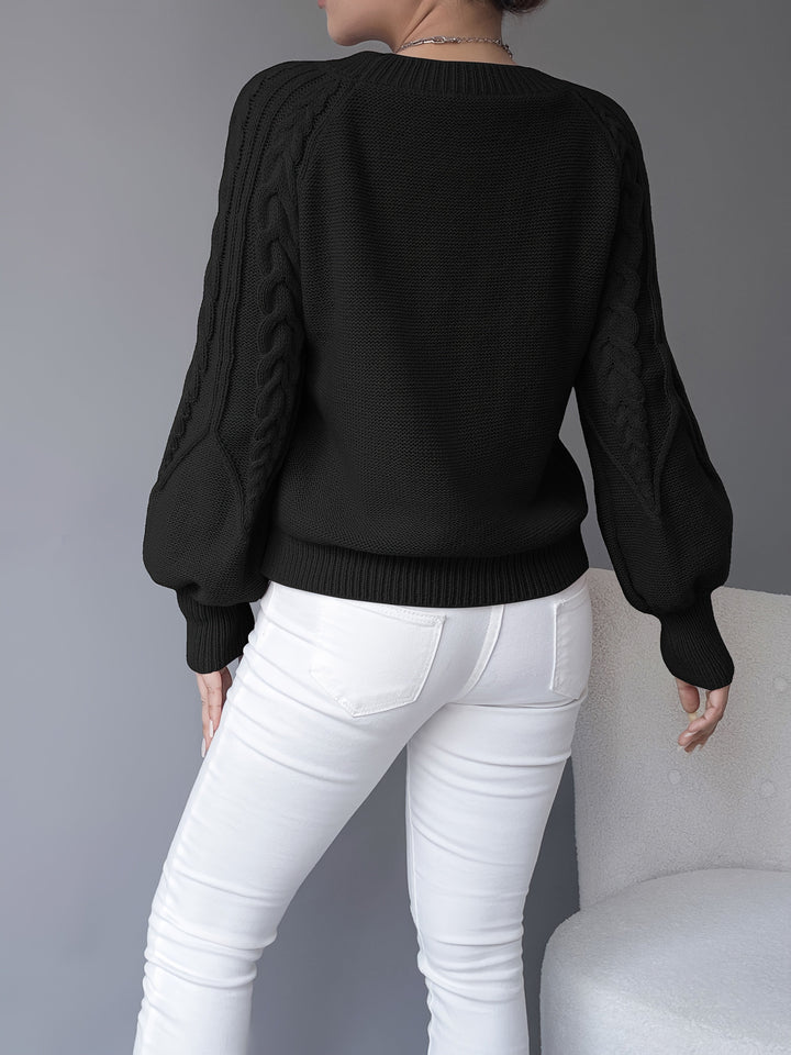 Sabine | Kabelgebreide Lantern Mouw Trui