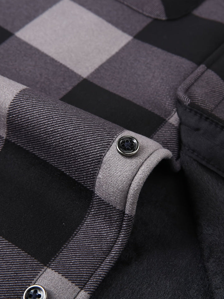 Desmond | Geruite Hooded Shirt Jacket
