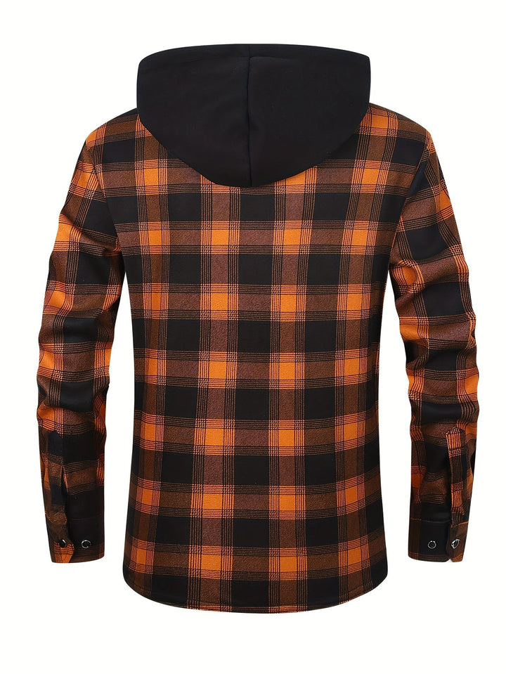 Desmond | Geruite Hooded Shirt Jacket