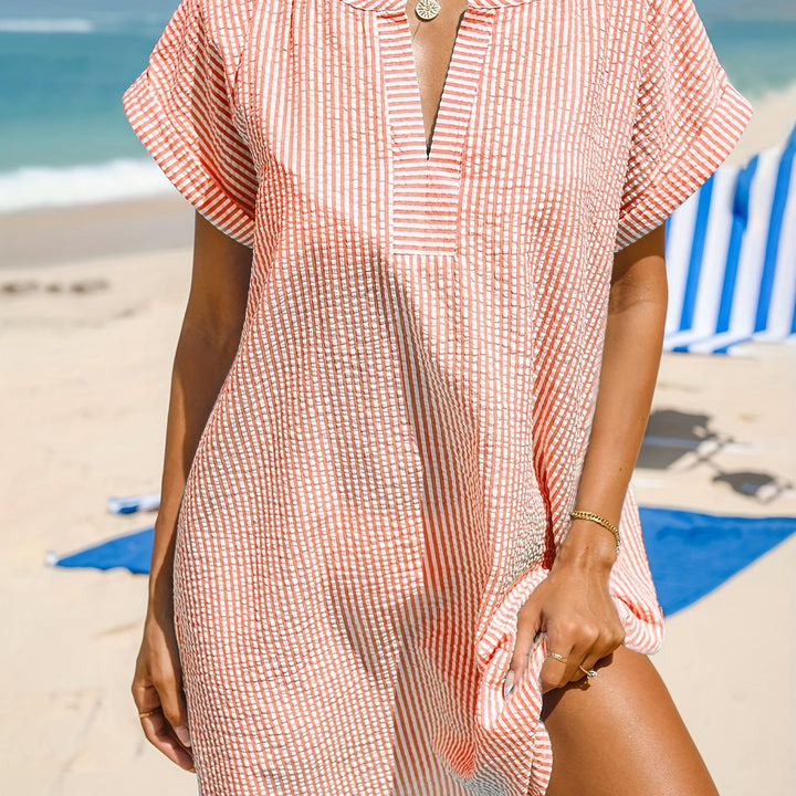 Marina | Luchtige Gestreepte Strandcover-up