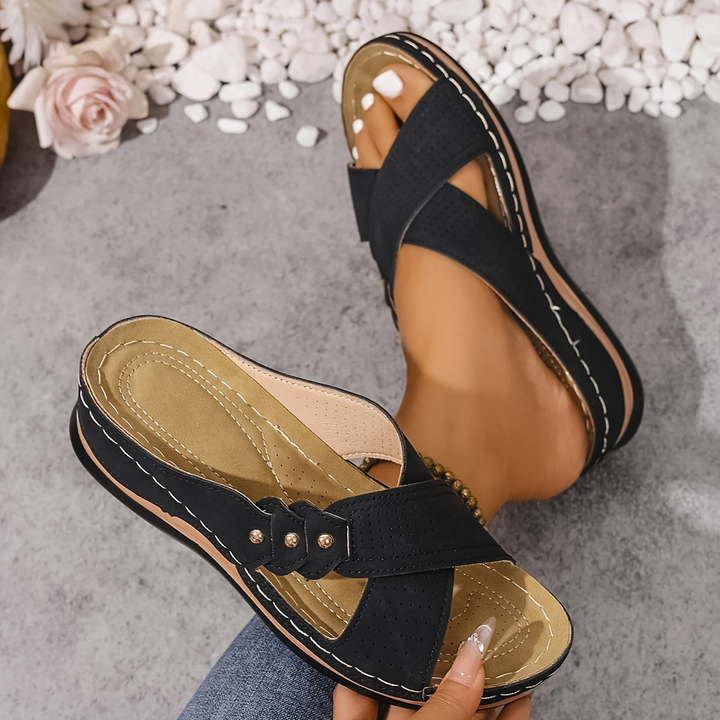Charlotte | Premium Orthopedische Wedge Sandalen