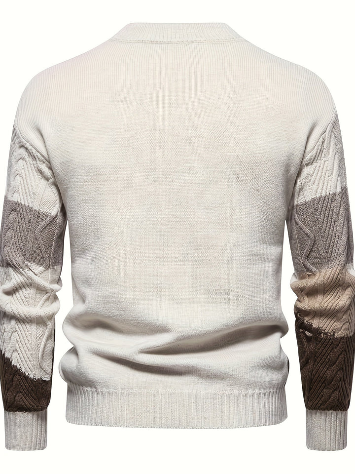Simon | Textured Colour-Block Sweater