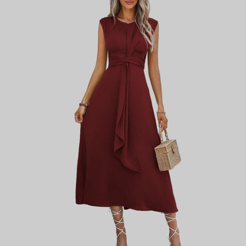 Alayna | Elegante Mouwloze Maxi-jurk met Ronde Hals