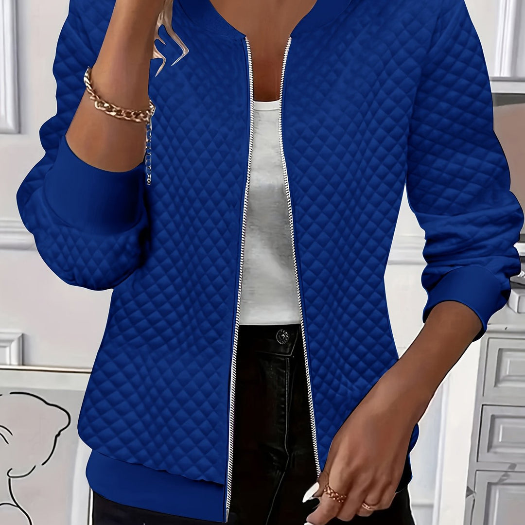 Carolyn | Gequiltte Textuur Baseball Jacket