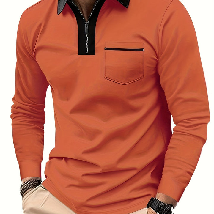 Curtis | Verfijnd Zip-Collar Polo Shirt