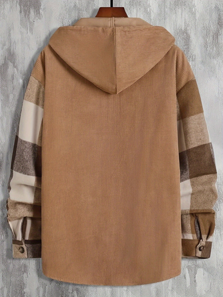 Barnaby | Geruite Hooded Overshirt Jas