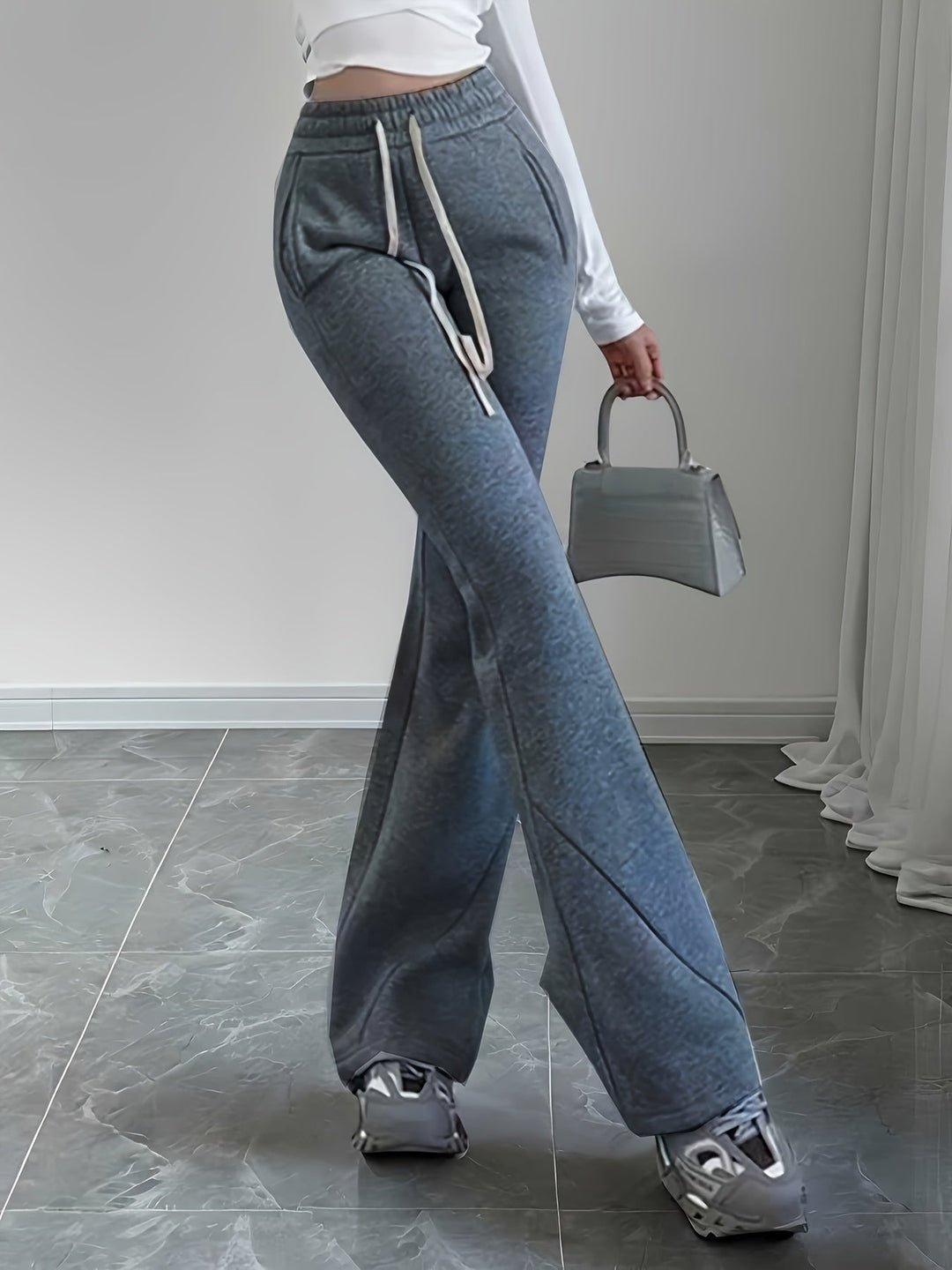Gemma | Hoge Taille Flared Lounge Broek