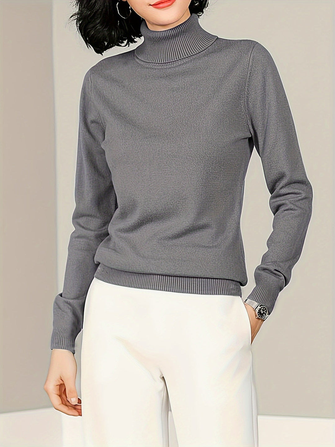 Maribel | Verfijnde Mock Neck Trui