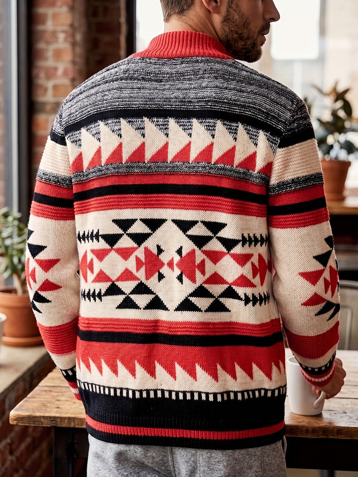 Callum | Patroon Gevoerde Cardigan