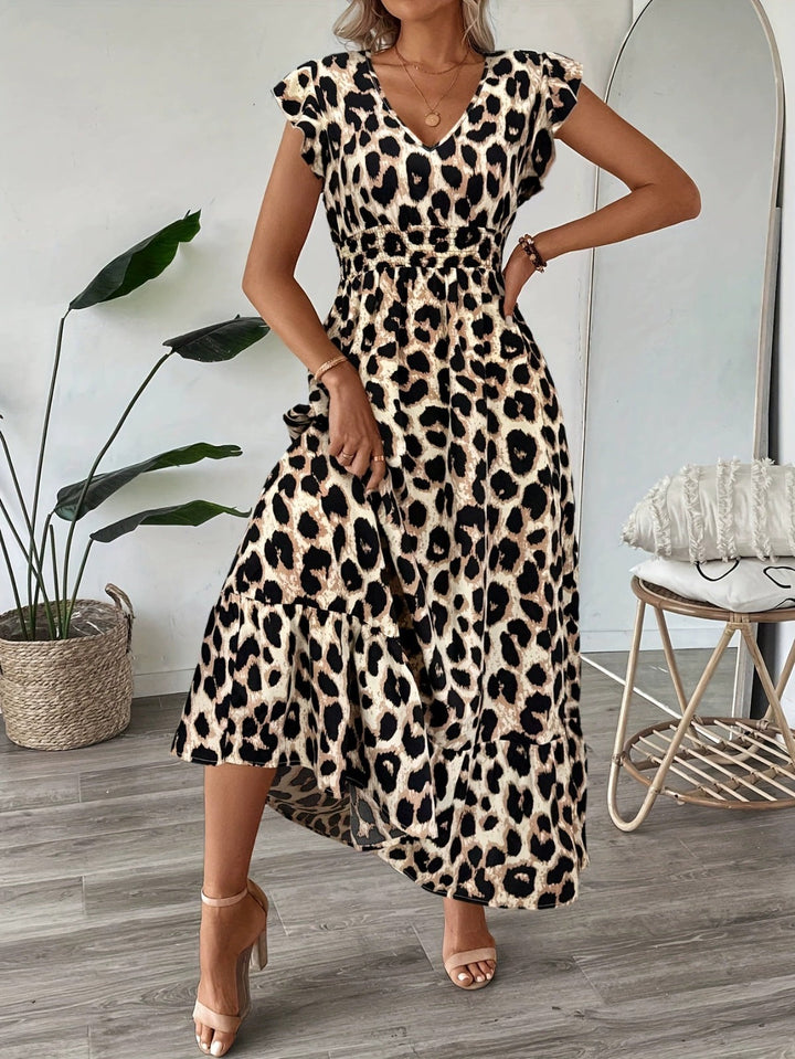 Rosalie | Barokprint V-Hals Maxi Jurk