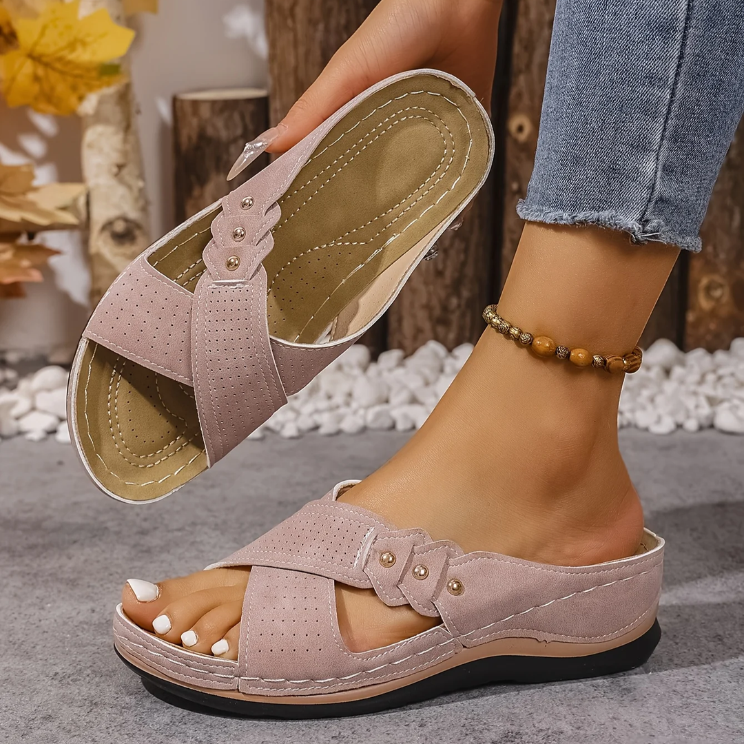 Charlotte | Premium Orthopedische Wedge Sandalen