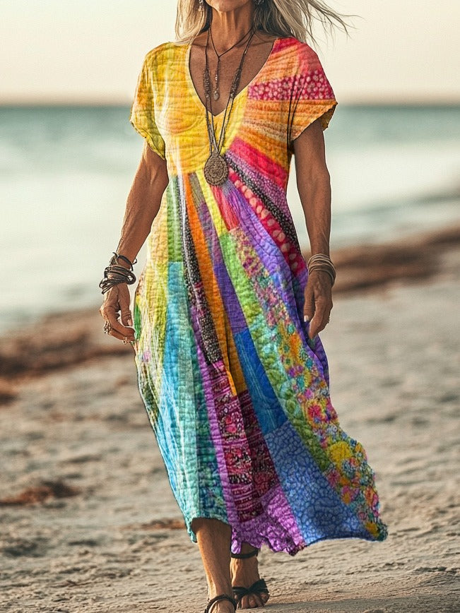Alice | Elegante Boheemse Zonnedesign Jurk