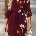Annalise | Elegante Geknoopte Overhemdjurk