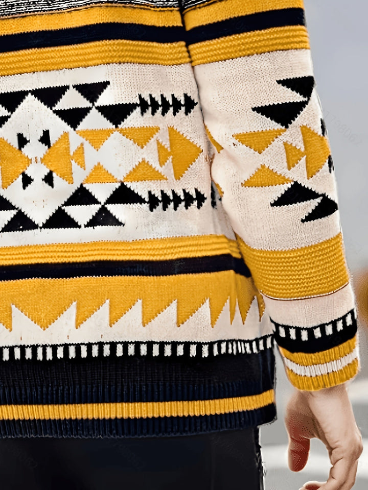 Callum | Patroon Gevoerde Cardigan