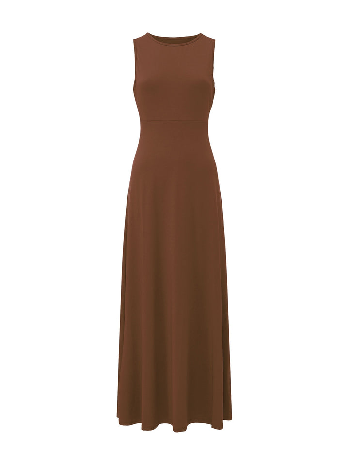Clarissa | Mouwloze Vloeiende Maxi Jurk