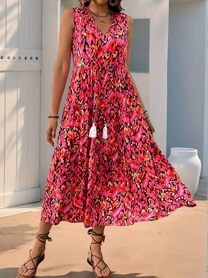 Delia | Vloeiende Bohemian Maxi Jurk