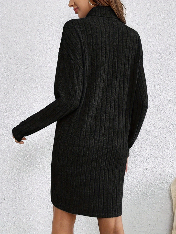 Florence | Geribbelde Coltrui Jurk