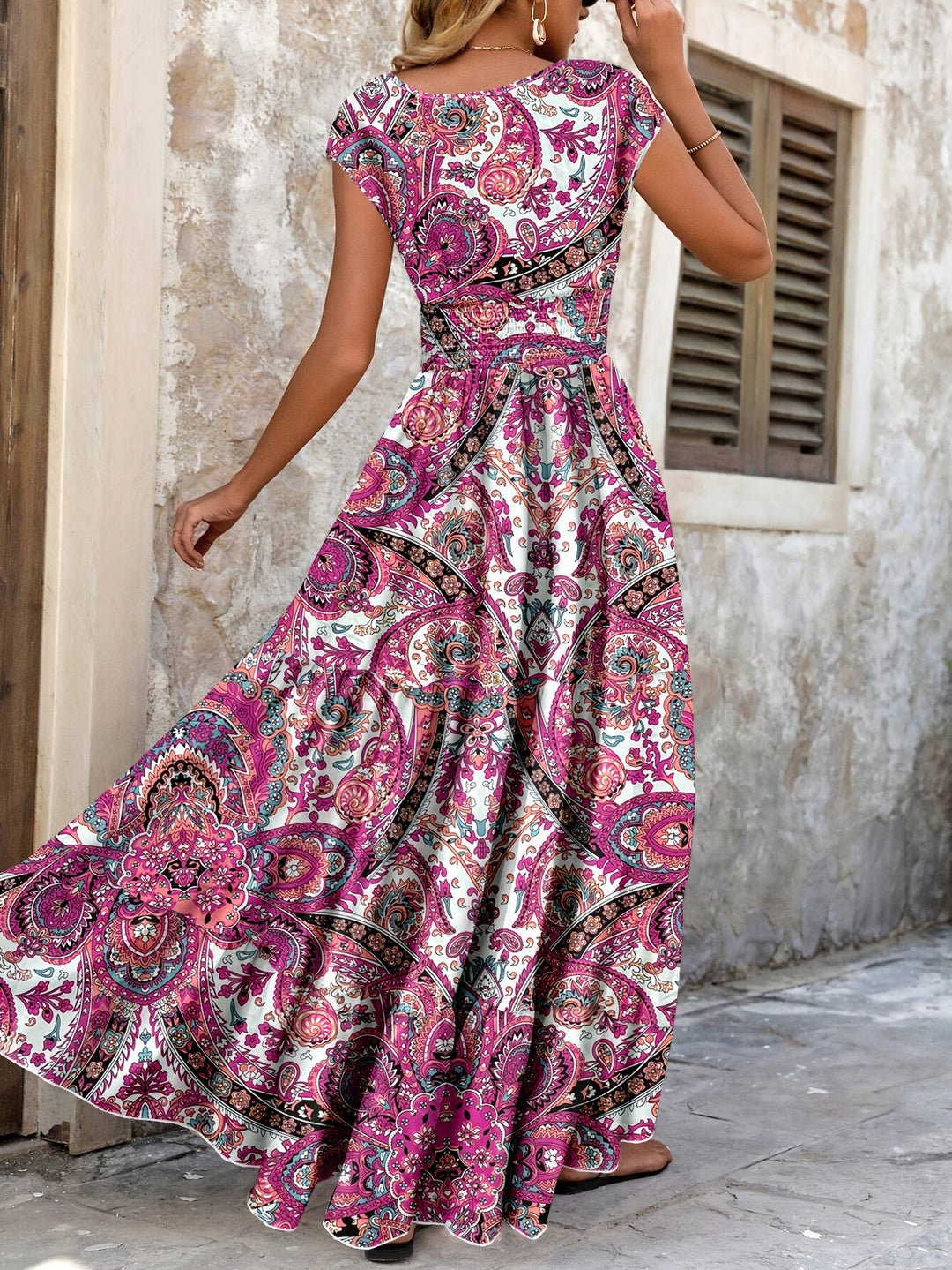 Roberta | Bohemian Paisley Maxi Jurk