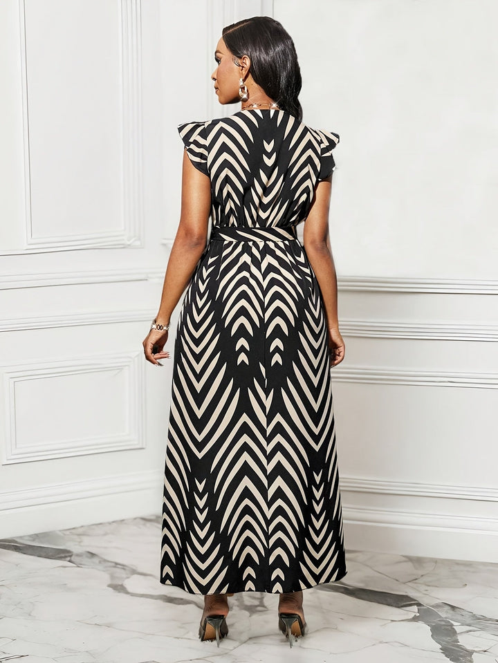 Cordelia | Ruffle-Sleeve Wrap Maxi Jurk