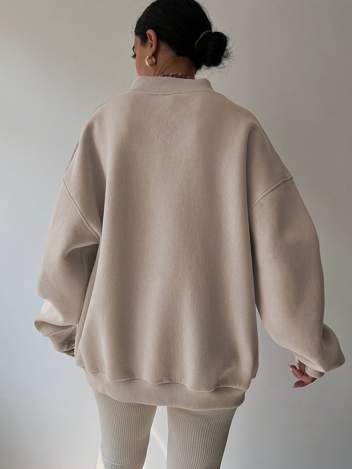 Hazel | Ontspannen Half-Zip Sweatshirt