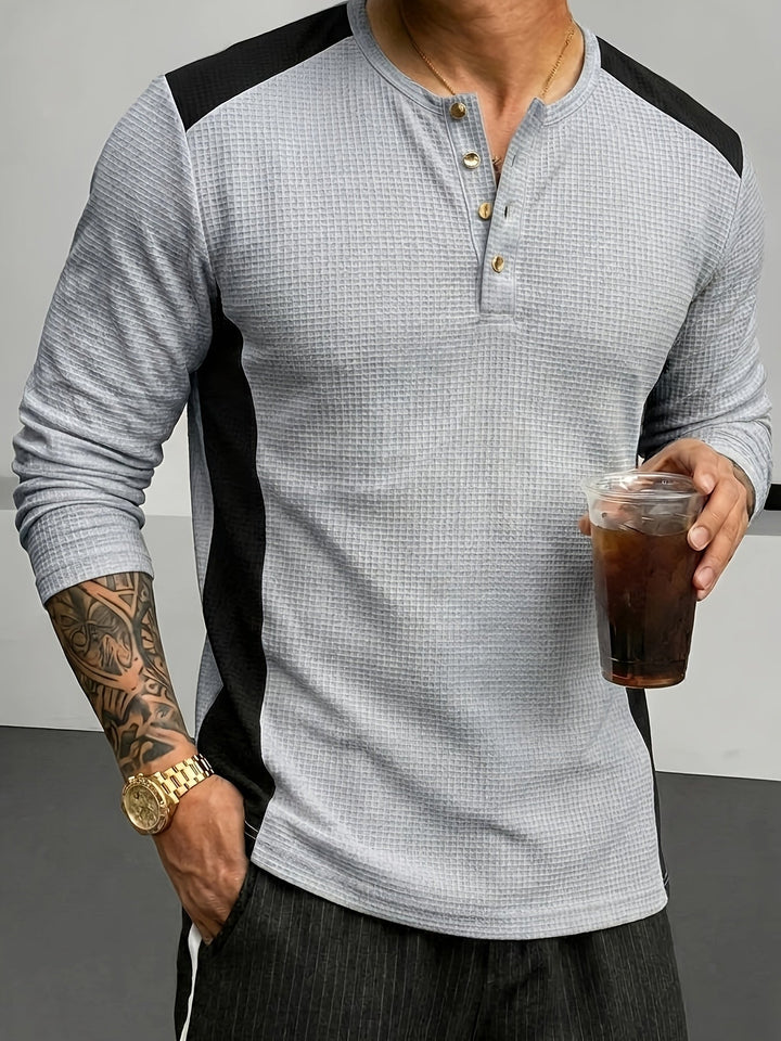 Curtis | Getextureerde Lange Mouwen Henley