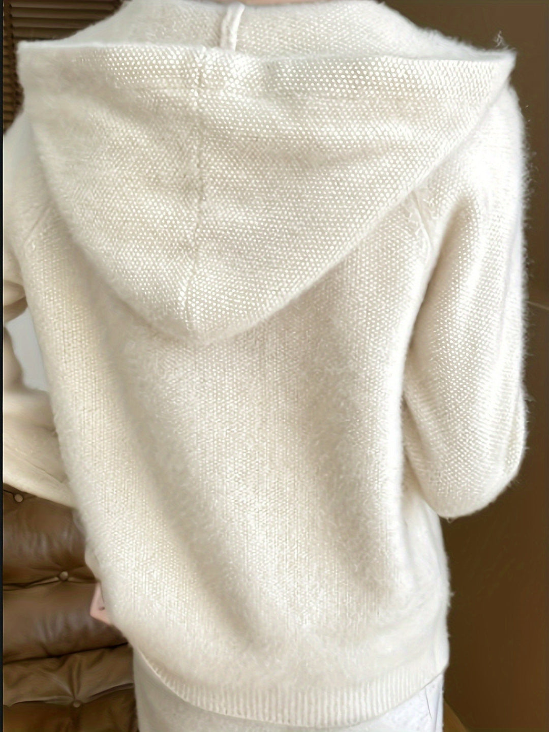 Bianca | Gewatteerde Cardigan met Kap en Rits