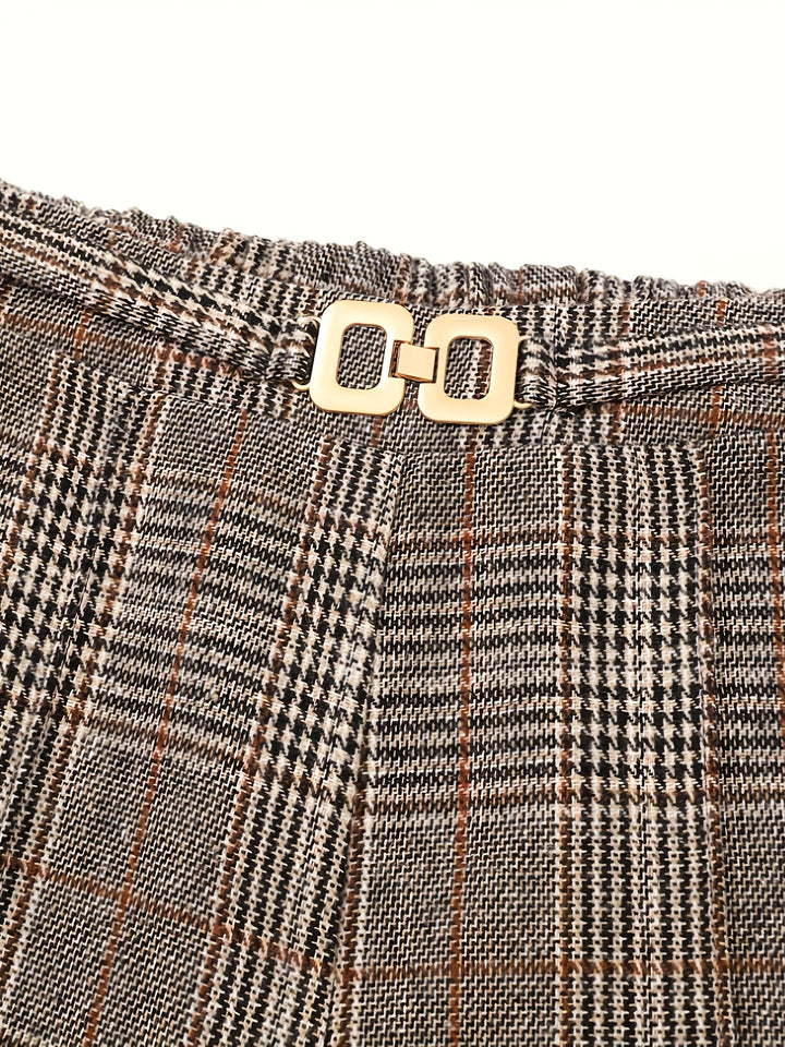 Matilda | Brede Pijpen Geruite Broek