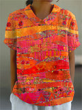 Florence | Elegante Abstracte Kunst Shirt