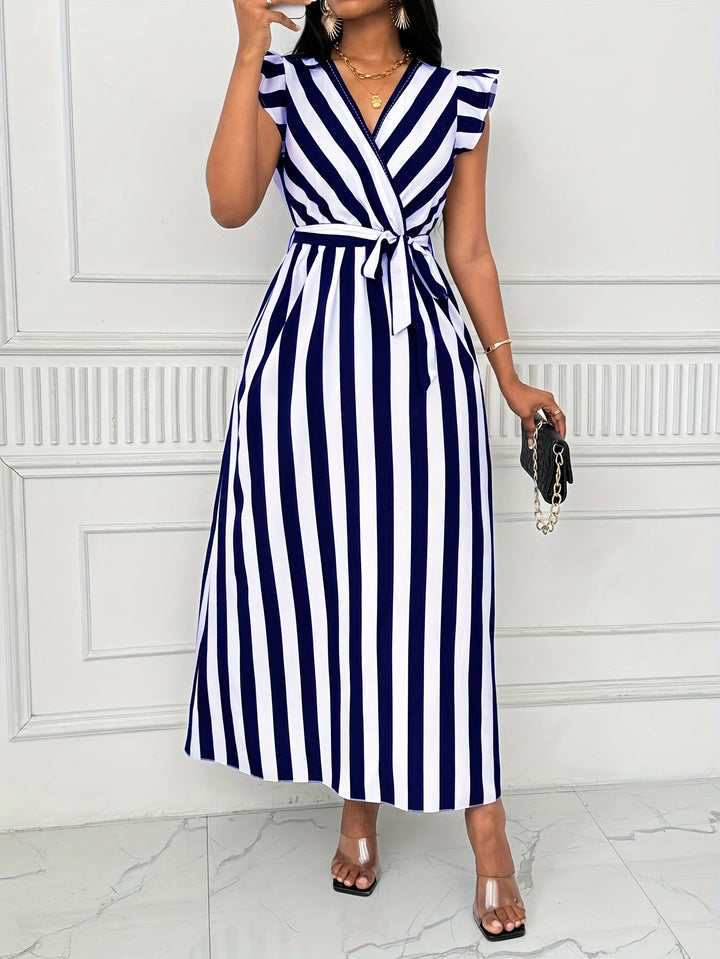 Cordelia | Ruffle-Sleeve Wrap Maxi Jurk