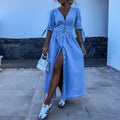 Koningin | Sexy Denim Jurk