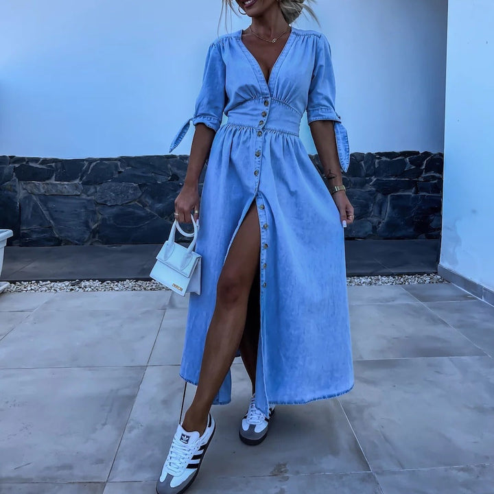 Koningin | Sexy Denim Jurk