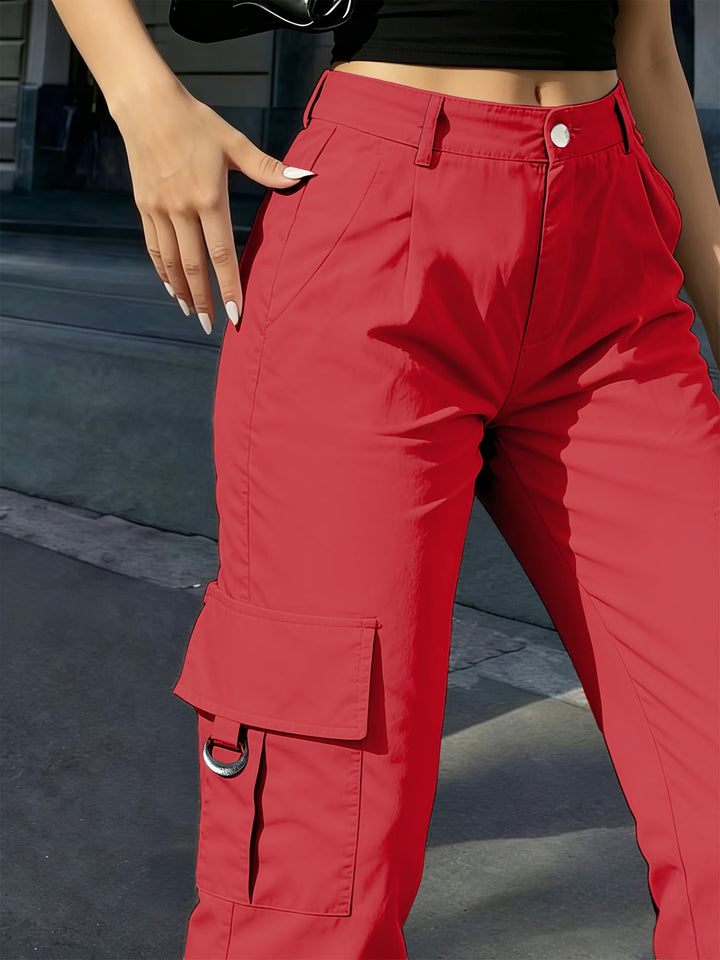 Bonnie | Hoge Taille Wijde Cargo Broek